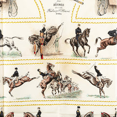 エルメス カレ90 CADRE NOIR ソミュール騎兵学校 スカーフ ブラック マルチカラー シルク レディース HERMES 【中古】