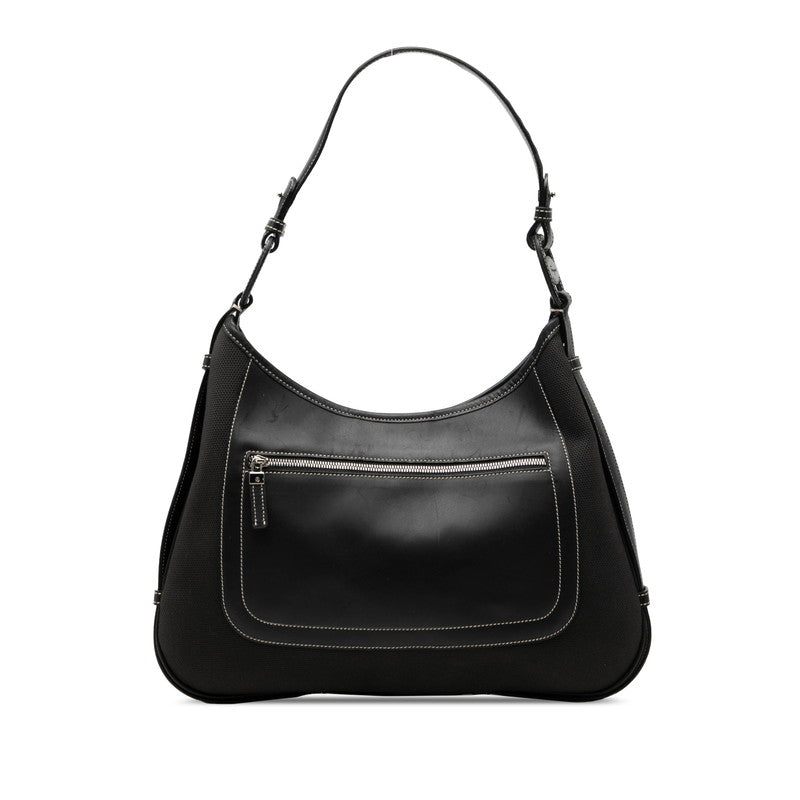サルヴァトーレフェラガモ ハンドバッグ ワンショルダーバッグ AU-21-3374 ブラック レザー キャンバス レディース Salvatore Ferragamo 【中古】