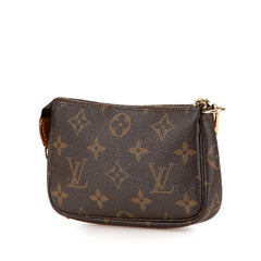 ルイ ヴィトン モノグラム ミニポシェット アクセソワール ポーチ M58009 ブラウン PVC レザー レディース LOUIS VUITTON 【中古】