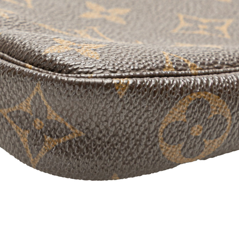 ルイ ヴィトン モノグラム ミニポシェット アクセソワール ポーチ M58009 ブラウン PVC レザー レディース LOUIS VUITTON 【中古】