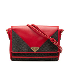 サンローラン 斜め掛け ショルダーバッグ レッド マルチカラー PVC レザー レディース SAINT LAURENT 【中古】