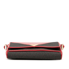 サンローラン 斜め掛け ショルダーバッグ レッド マルチカラー PVC レザー レディース SAINT LAURENT 【中古】