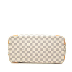 ルイ ヴィトン ダミエ アズール ハムステッドMM トートバッグ ショルダーバッグ N51206 ホワイト PVC レザー レディース LOUIS VUITTON 中古
