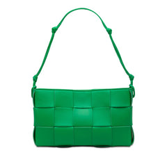 ボッテガヴェネタ マキシイントレチャート カセット ハンドバッグ グリーン レザー レディース BOTTEGAVENETA 【中古】