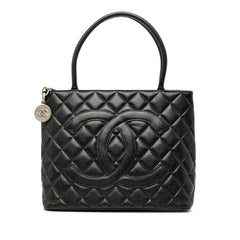 シャネル マトラッセ ココマーク 復刻トート トートバッグ ハンドバッグ ブラック キャビアスキン レディース CHANEL 中古