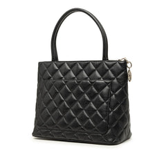 シャネル マトラッセ ココマーク 復刻トート トートバッグ ハンドバッグ ブラック キャビアスキン レディース CHANEL 中古
