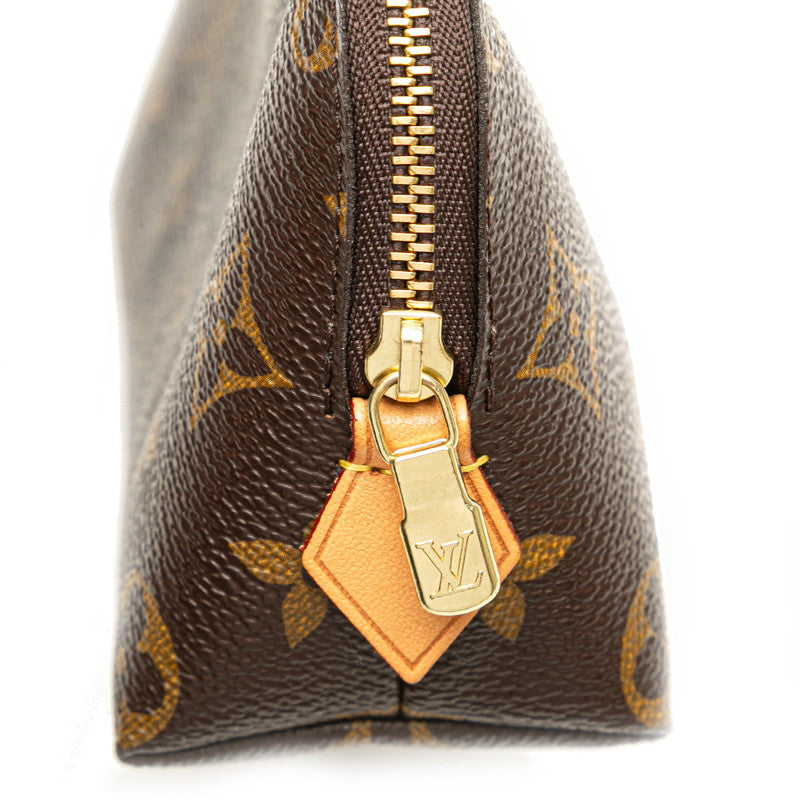 ルイ ヴィトン モノグラム ポシェット コスメティック ポーチ M47515 ブラウン PVC レザー レディース LOUIS VUITTON 【中古】