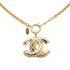 シャネル ココマーク マトラッセ ネックレス ゴールド メッキ レディース CHANEL 【中古】