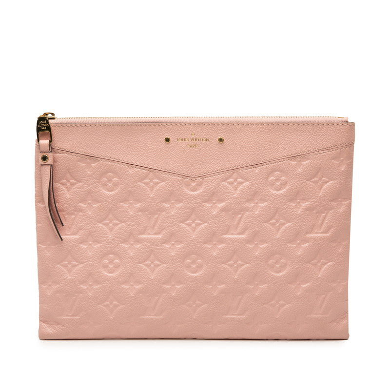 ルイ ヴィトン モノグラム アンプラント デイリーポーチ クラッチバッグ M62938 ローズプードル ピンク レザー レディース LOUIS VUITTON 【中古】