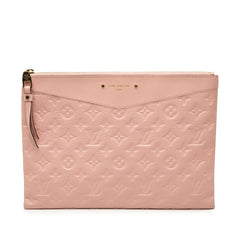 ルイ ヴィトン モノグラム アンプラント デイリーポーチ クラッチバッグ M62938 ローズプードル ピンク レザー レディース LOUIS VUITTON 【中古】