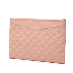 ルイ ヴィトン モノグラム アンプラント デイリーポーチ クラッチバッグ M62938 ローズプードル ピンク レザー レディース LOUIS VUITTON 【中古】