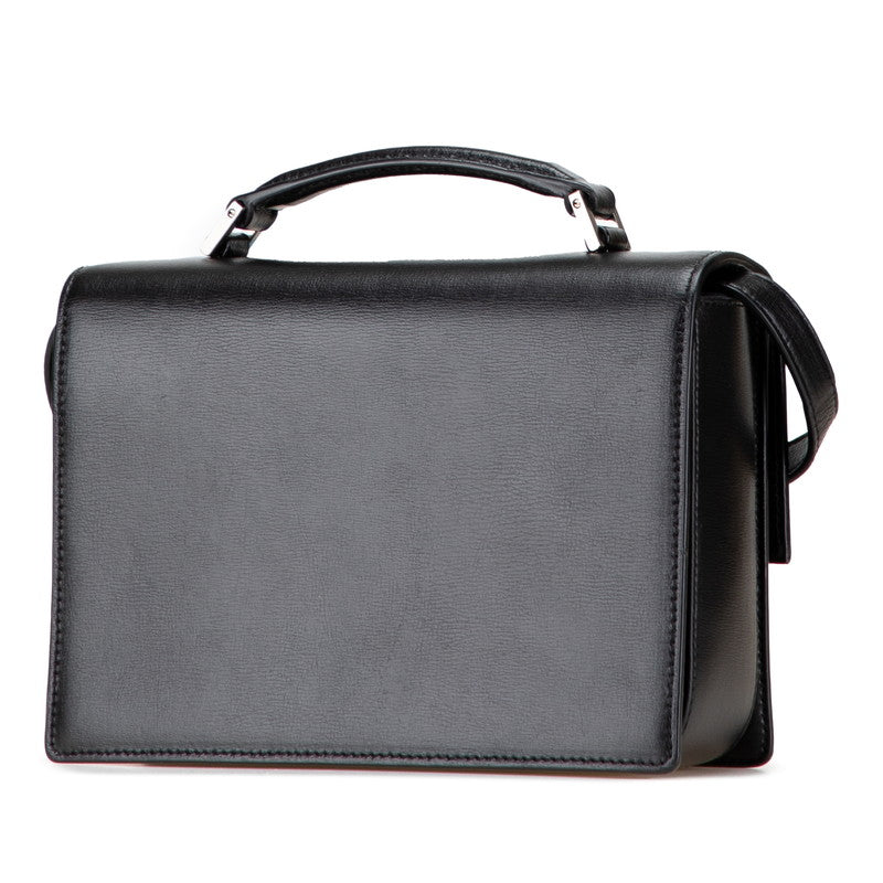 サンローラン ベルシャス ミディアム ハンドバッグ ショルダーバッグ 2WAY 482051 ブラック レザー レディース SAINT LAURENT 【中古】