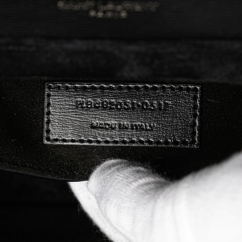 サンローラン ベルシャス ミディアム ハンドバッグ ショルダーバッグ 2WAY 482051 ブラック レザー レディース SAINT LAURENT 【中古】