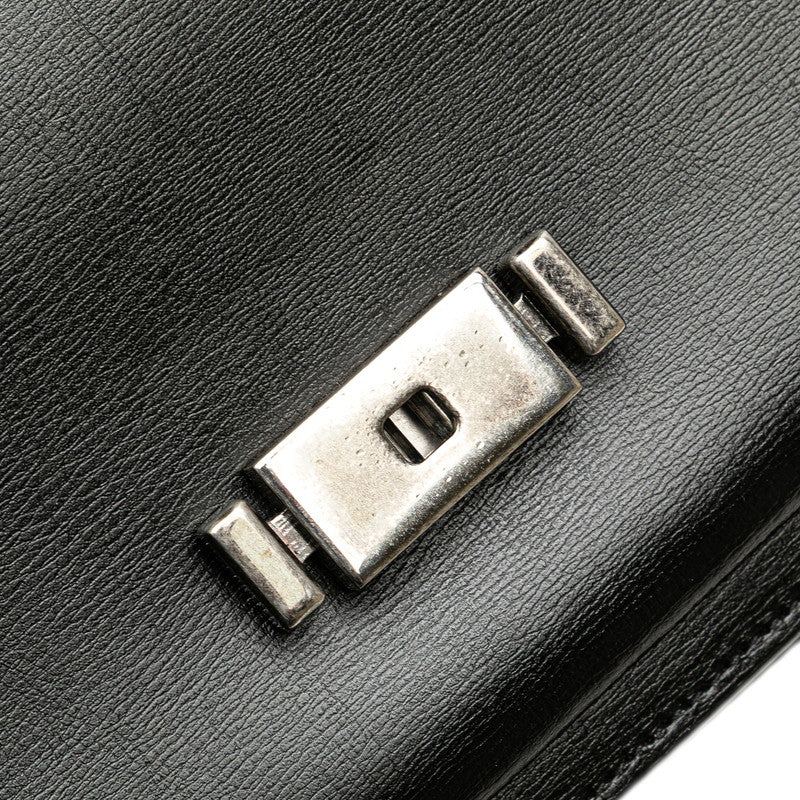 サンローラン ベルシャス ミディアム ハンドバッグ ショルダーバッグ 2WAY 482051 ブラック レザー レディース SAINT LAURENT 【中古】