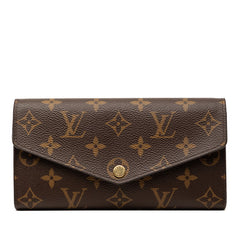 ルイ ヴィトン モノグラム ポルトフォイユ サラ 長財布 M62234 ブラウン フューシャ PVC レザー レディース LOUIS VUITTON 【中古】