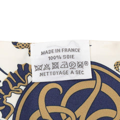 エルメス ツイリー Ex-libris エクスリブリス スカーフ ホワイト マルチカラー シルク レディース HERMES 【中古】