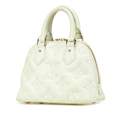 ルイ ヴィトン モノグラム マヒナ アルマ ソフトBB ハンドバッグ ショルダーバッグ 2WAY M20855 ライトグリーン レザー レディース LOUIS VUITTON 【中古】