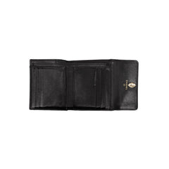 シャネル マトラッセ ココマーク 三つ折り財布 ブラック ラムスキン レディース CHANEL 【中古】