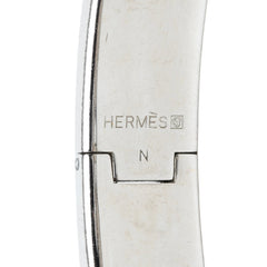 エルメス クリックH PM エナメルブレスレット バングル シルバー オレンジ メタル レディース HERMES 【中古】