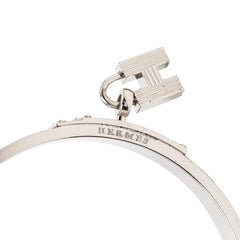 エルメス ケリーバングル バングル シルバー ブラック レザー メタル レディース HERMES 【中古】