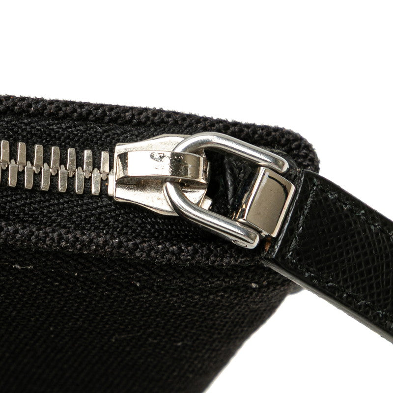 プラダ モンキー トートバッグ ブラック ホワイト オレンジ キャンバス レザー レディース PRADA 【中古】