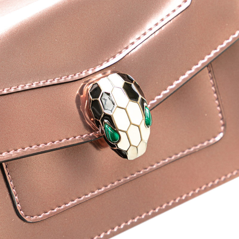 ブルガリ セルペンティ ポーチ ピンク レザー エナメル レディース BVLGARI 【中古】