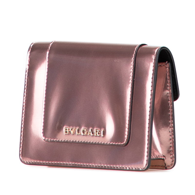 ブルガリ セルペンティ ポーチ ピンク レザー エナメル レディース BVLGARI 【中古】