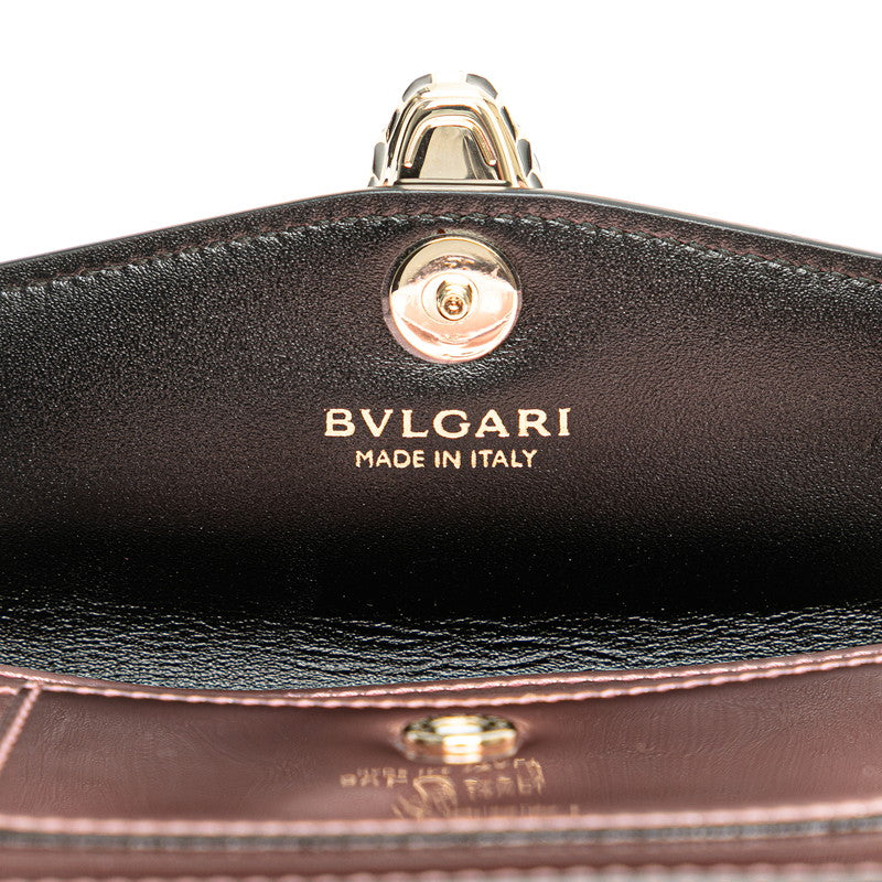 ブルガリ セルペンティ ポーチ ピンク レザー エナメル レディース BVLGARI 【中古】