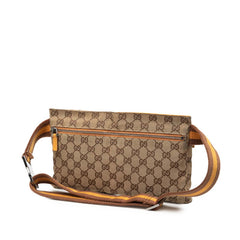 グッチ GGキャンバス ウエストバッグ ボディバッグ 28566 ベージュ イエロー キャンバス レザー ユニセックス GUCCI 【中古】
