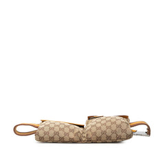 グッチ GGキャンバス ウエストバッグ ボディバッグ 28566 ベージュ イエロー キャンバス レザー ユニセックス GUCCI 【中古】