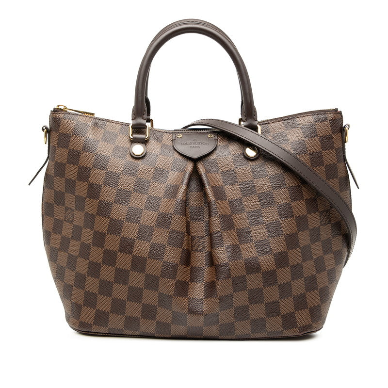 ルイ ヴィトン ダミエ シエナMM ハンドバッグ ショルダーバッグ 2WAY N41546 エベヌ ブラウン PVC レザー レディース LOUIS VUITTON 【中古】