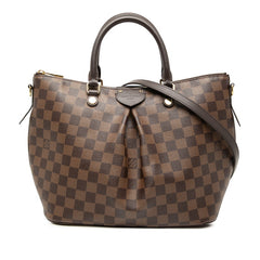 ルイ ヴィトン ダミエ シエナMM ハンドバッグ ショルダーバッグ 2WAY N41546 エベヌ ブラウン PVC レザー レディース LOUIS VUITTON 【中古】