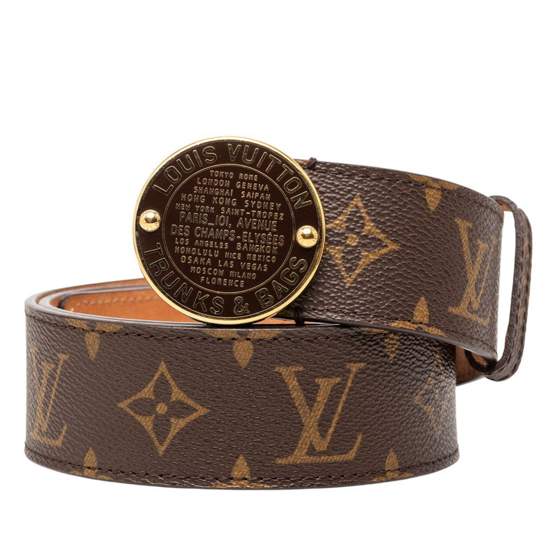 ルイ ヴィトン モノグラム サンチュール T&B ベルト サイズ：80/32 M6975W ブラウン PVC レザー レディース LOUIS VUITTON 【中古】