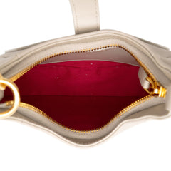 ブルガリ セルペンティ エリプス ハンドバッグ チェーン ショルダーバッグ 2WAY グレージュ レザー レディース BVLGARI 中古
