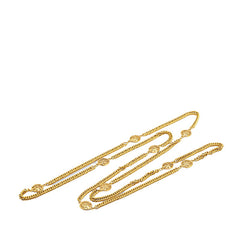 シャネル ヴィンテージ ロゴ チェーン ネックレス ゴールド メッキ レディース CHANEL 【中古】