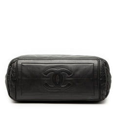 シャネル コココクーンPM トートバッグ ブラック レザー レディース CHANEL 【中古】