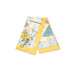 エルメス カレ90 LE CARNAVAL DE VENISE ベニスのカーニバル スカーフ 大判スカーフ イエロー シルク レディース HERMES 中古
