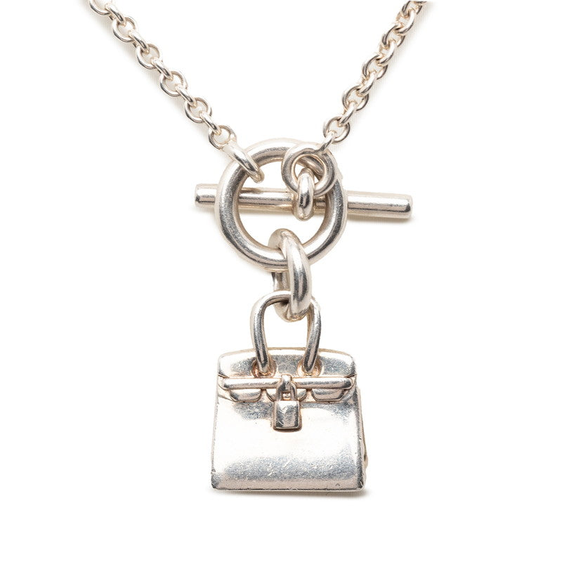 エルメス アミュレット バーキン ペンダント ネックレス SV925 シルバー レディース HERMES 【中古】