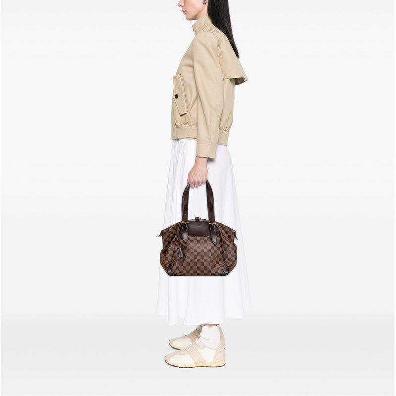 ルイ ヴィトン ダミエ ヴェローナMM ハンドバッグ ショルダーバッグ N41118 ブラウン PVC レザー レディース LOUIS VUITTON 【中古】