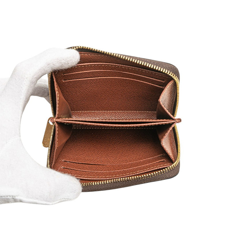 ルイ ヴィトン モノグラム ジッピー コインパース コインケース 小銭入れ M60067 ブラウン PVC レザー レディース LOUIS VUITTON 【中古】