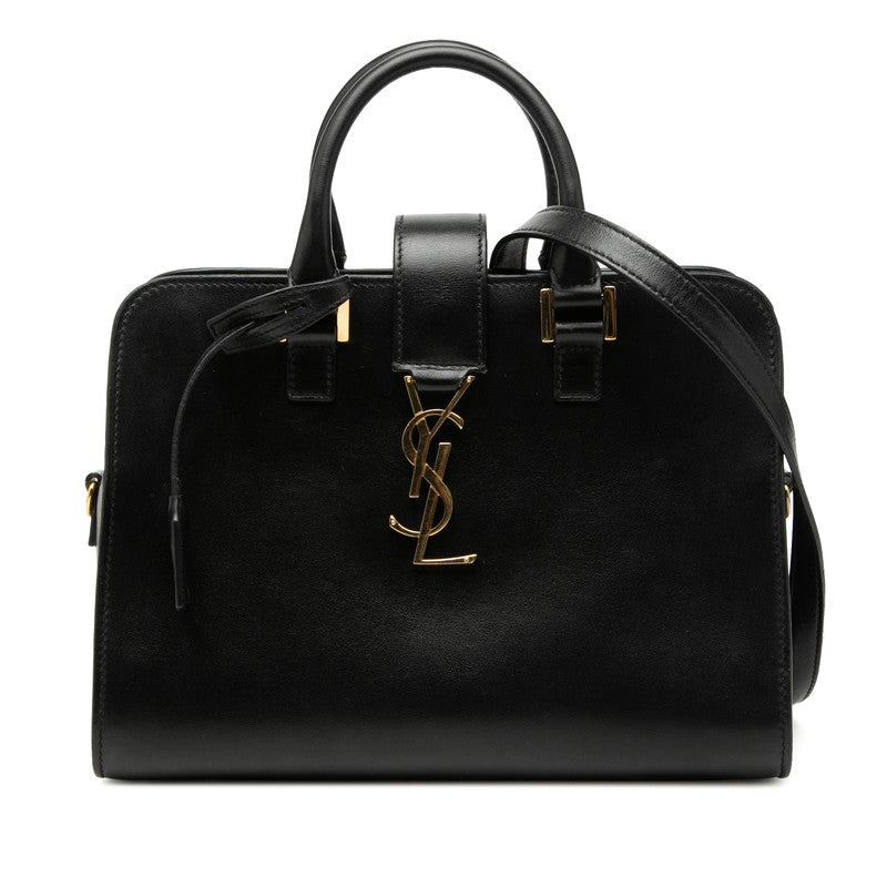 サンローラン ベイビーカバス ハンドバッグ ショルダーバッグ 2WAY 472466 ブラック レザー レディース SAINT LAURENT 【中古】