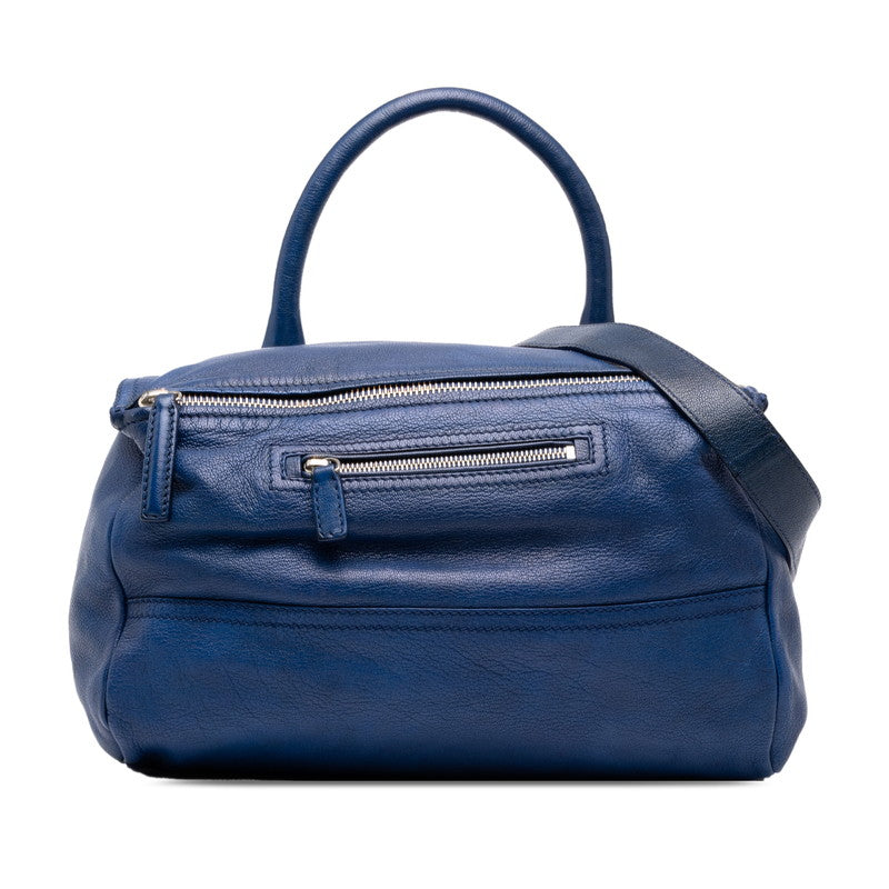 ジバンシー パンドラ ハンドバッグ ショルダーバッグ 2WAY ブルー レザー レディース Givenchy 中古