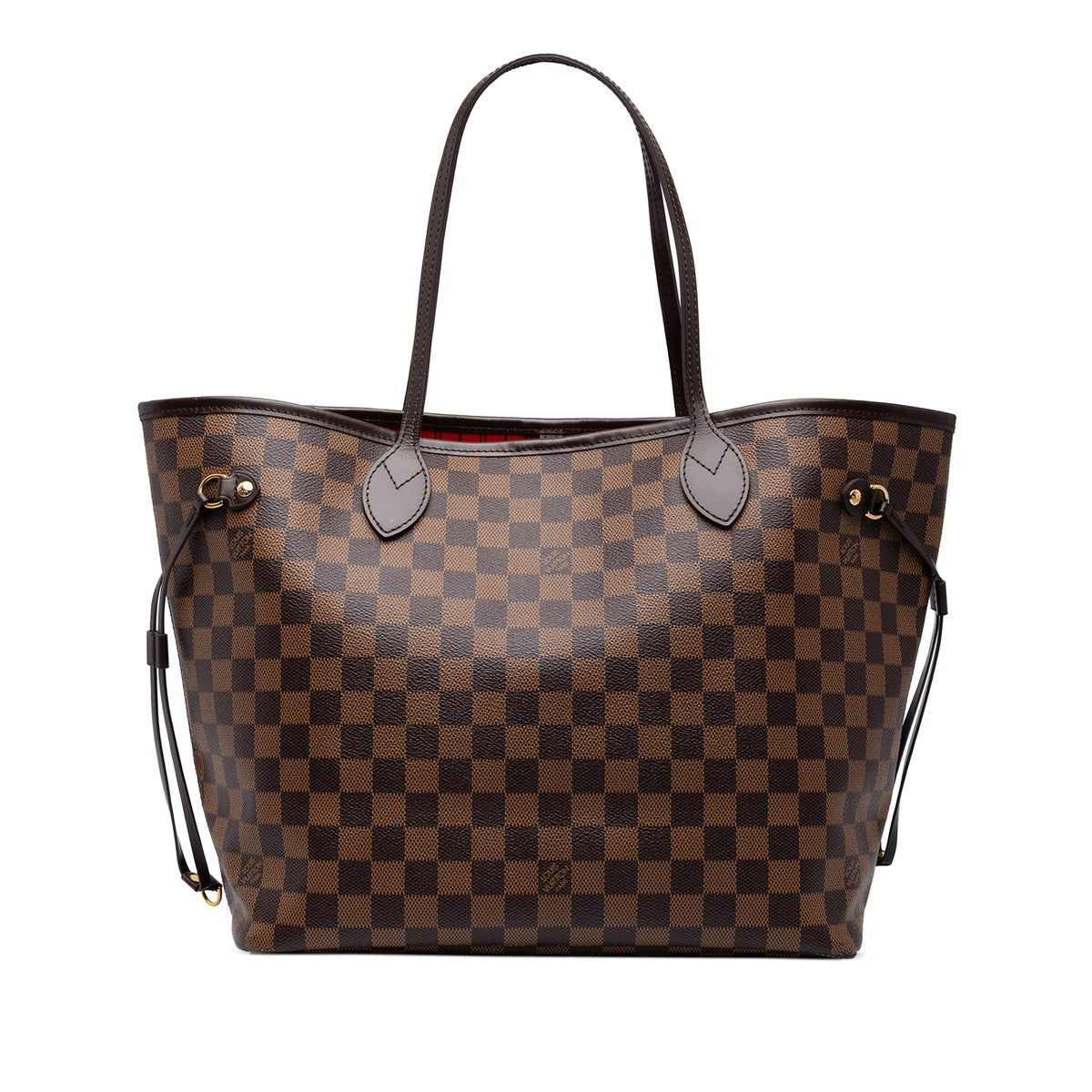 ルイ ヴィトン ダミエ ネヴァーフルMM ショルダーバッグ トートバッグ N51105 ブラウン PVC レザー レディース LOUIS VUITTON 中古