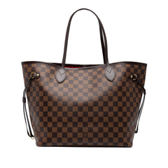 ルイ ヴィトン ダミエ ネヴァーフルMM ショルダーバッグ トートバッグ N51105 ブラウン PVC レザー レディース LOUIS VUITTON 中古