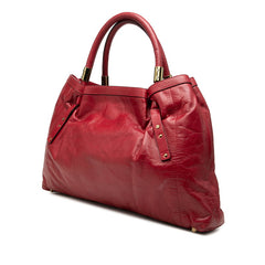 クロエ ヴィクトリア トートバッグ ショルダーバッグ 03-09-51-5811 レッド系 レザー レディース Chloe 中古