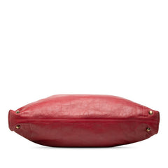 クロエ ヴィクトリア トートバッグ ショルダーバッグ 03-09-51-5811 レッド系 レザー レディース Chloe 中古