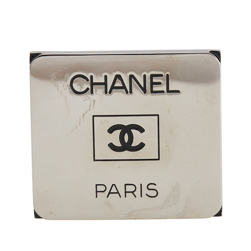 シャネル ヴィンテージ ココマーク ロゴ スクエア ブローチ シルバー メタル レディース CHANEL 【中古】