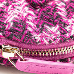 シャネル 2024年 イヤーズギフト チェーン 斜め掛け ミニショルダーバッグ パープル マルチカラー ツイード レディース CHANEL 【中古】