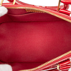 ルイ ヴィトン モノグラム ヴェルニ アルマBB ハンドバッグ ショルダーバッグ 2WAY M91606 ポムダムール レッド パテントレザー レディース LOUIS VUITTON 【中古】