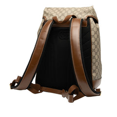 グッチ GGスプリーム インターロッキングG リュック バッグパック 696013 ブラウン PVC レザー レディース GUCCI 【中古】